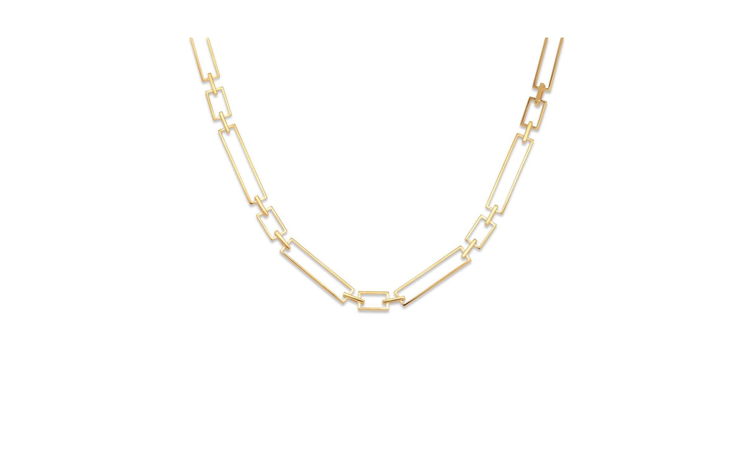 square chain necklace.