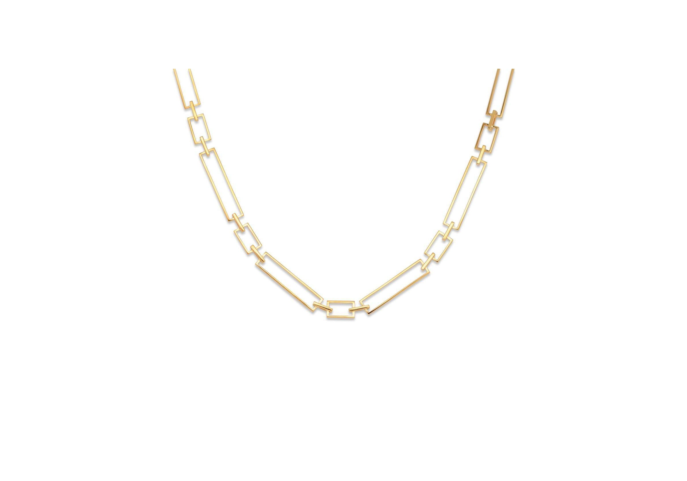 square chain necklace.