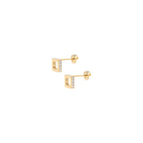 Square hole pop earring.