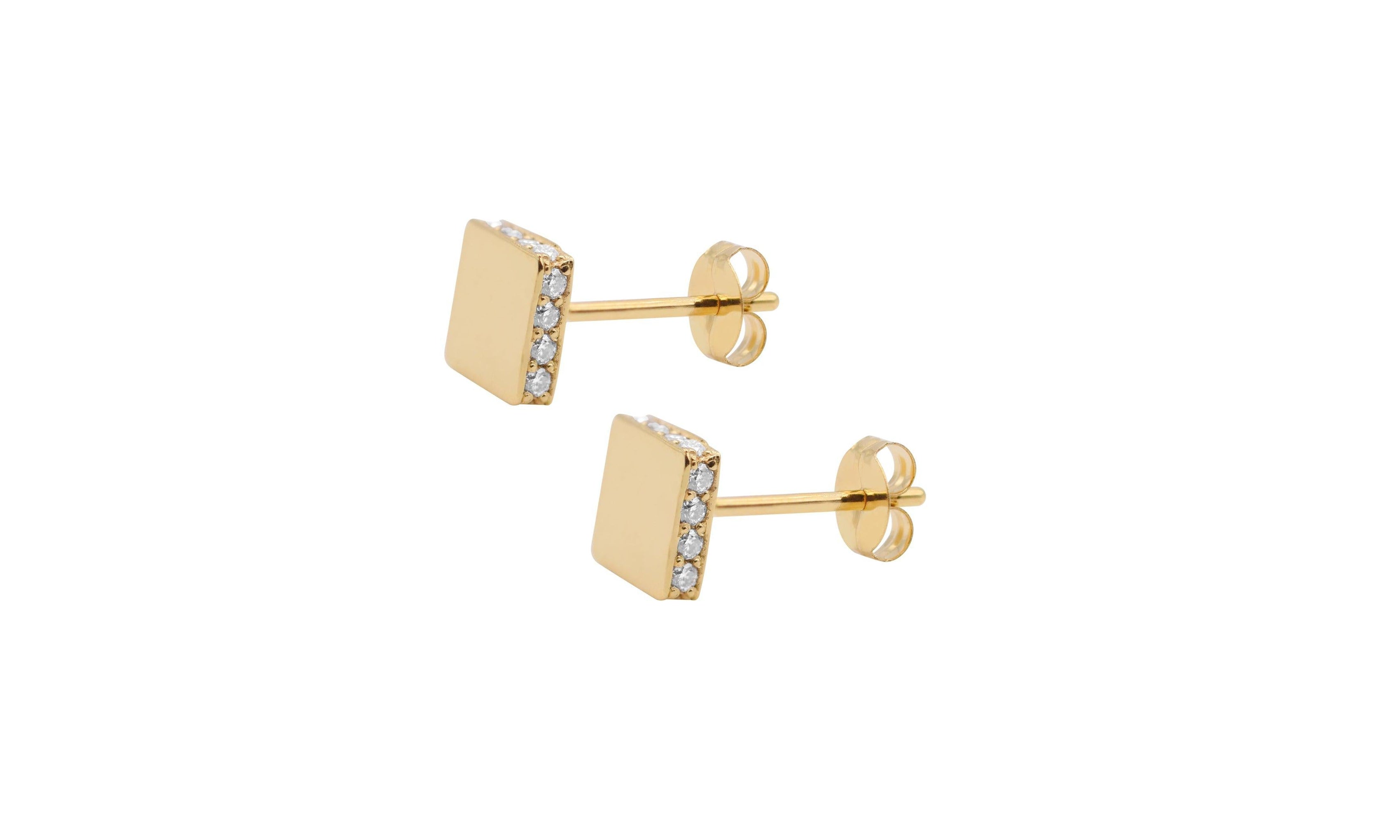 Square pop earring.