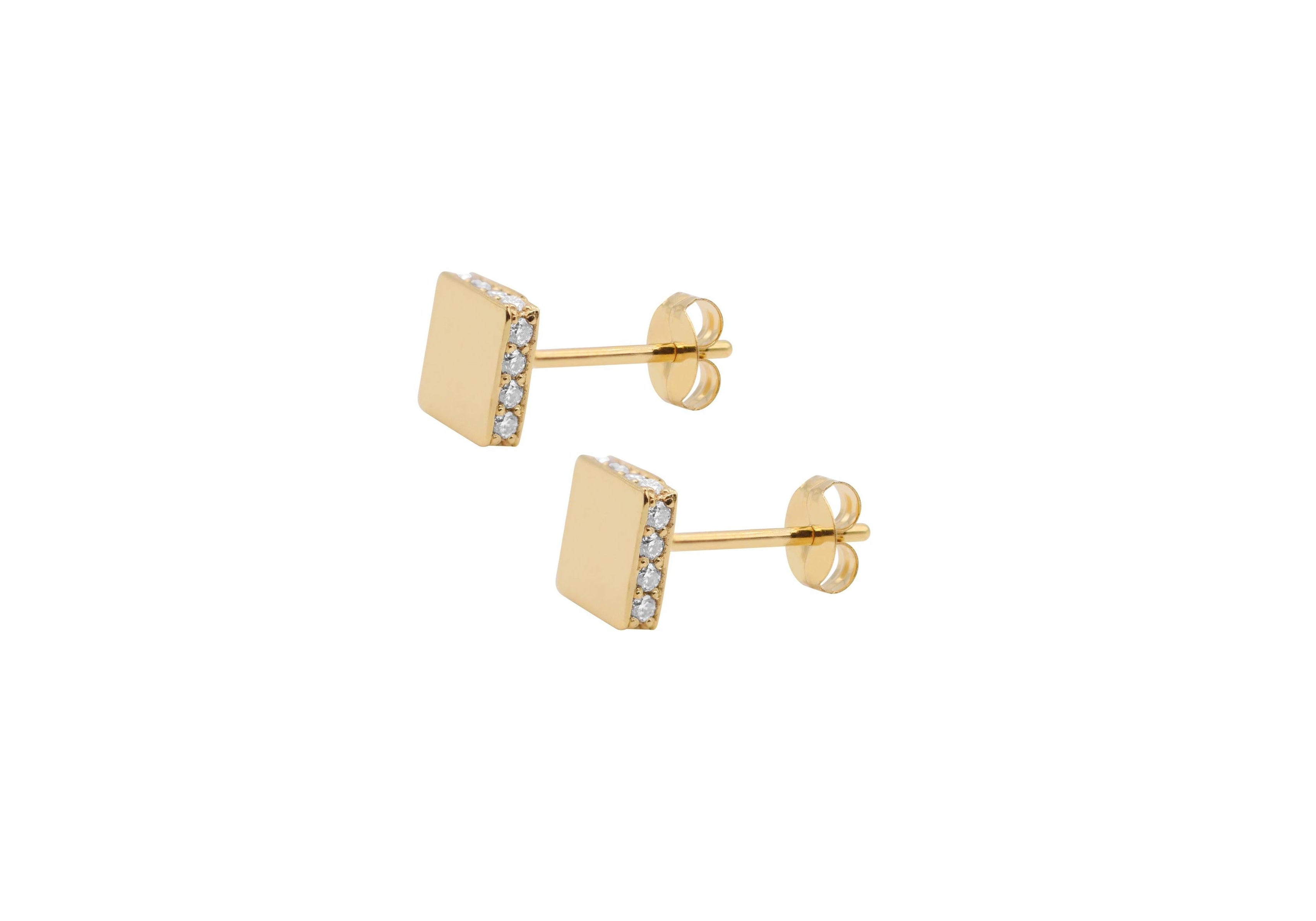 Square pop earring.