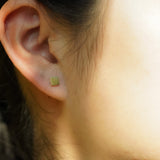 Square pop earring.