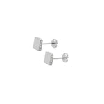 Square pop earring.