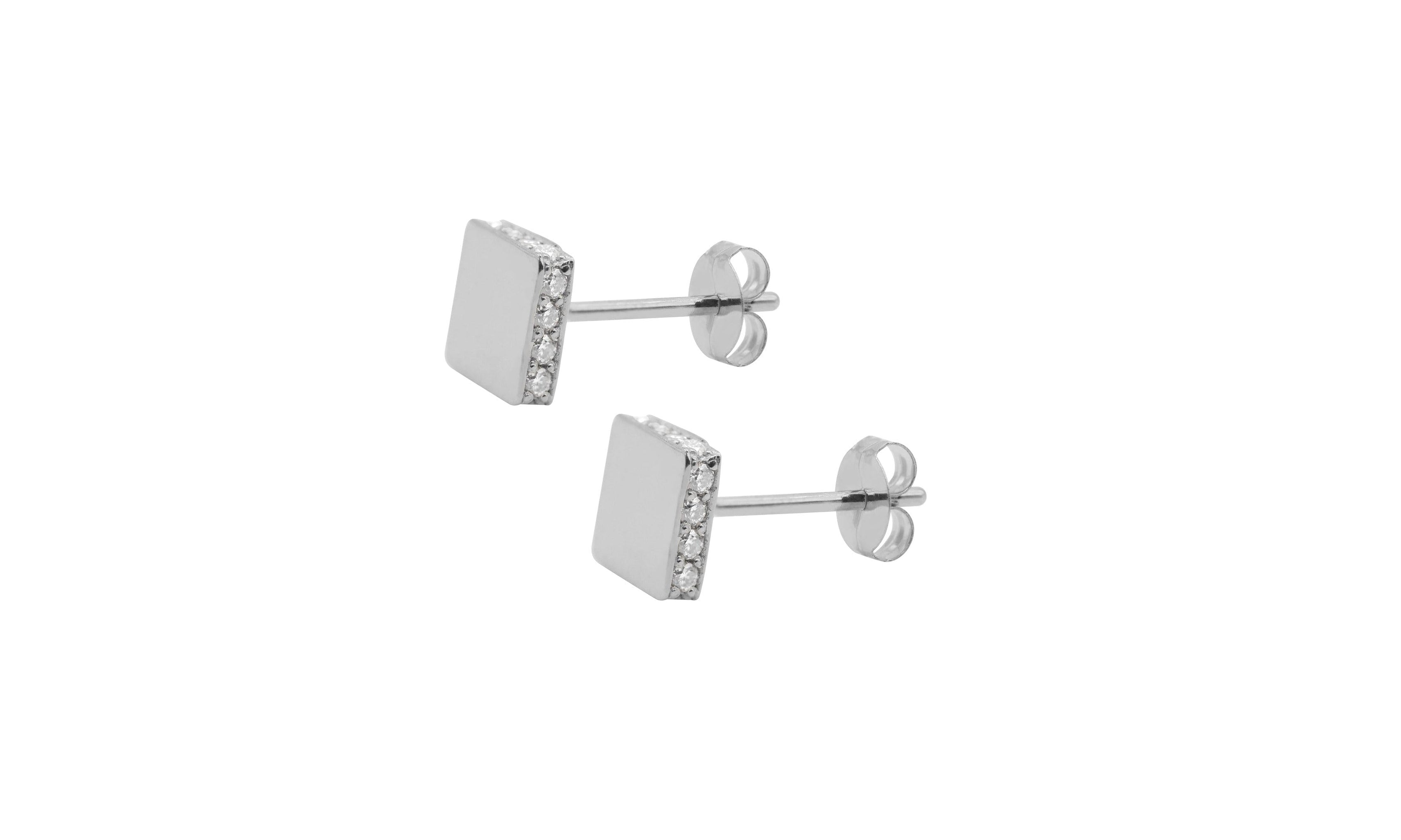 Square pop earring.