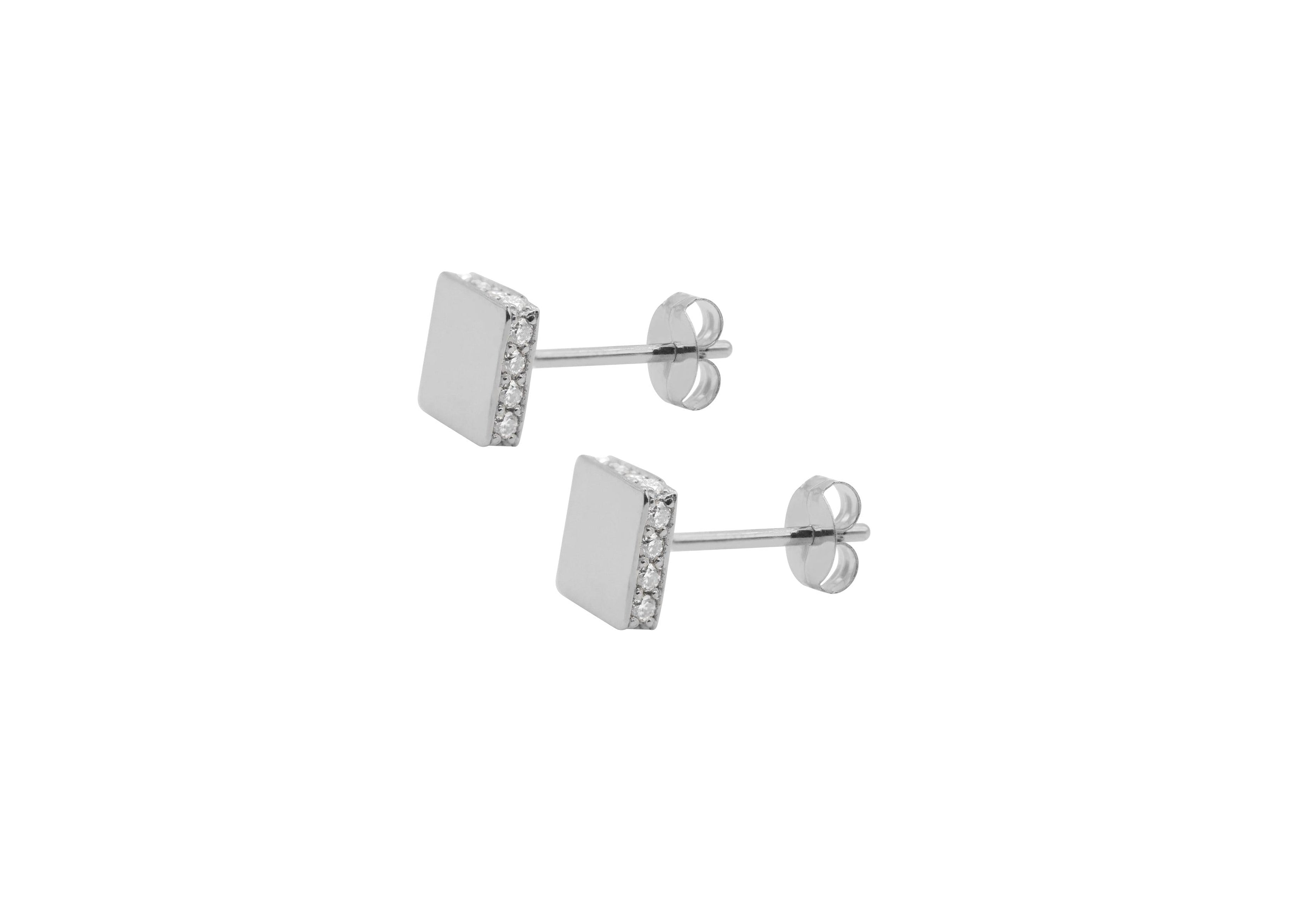 Square pop earring.