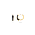Three-Dimensional Enamel Hoop Earrings.